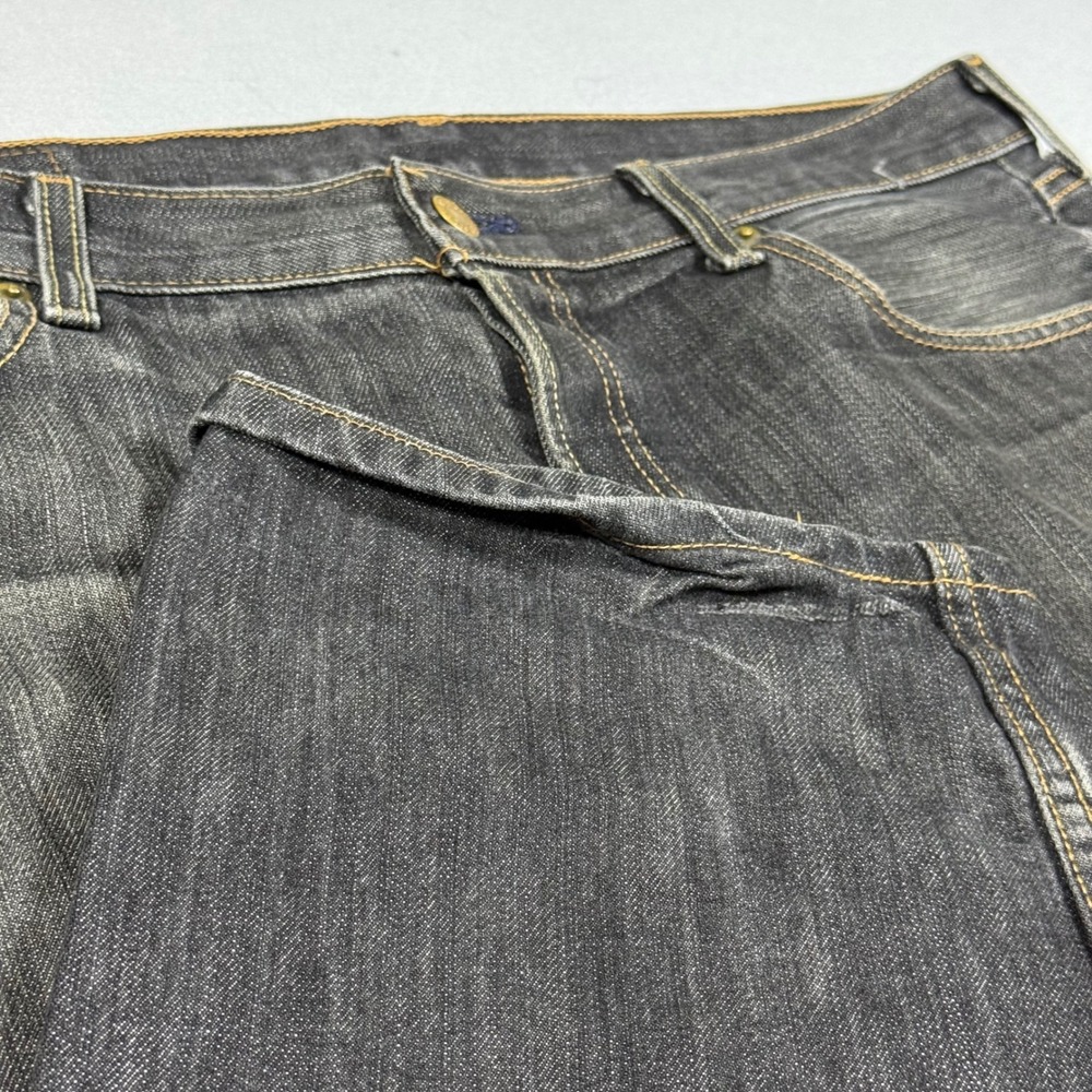 Levis 501 Straight Leg Jeans Dark Wash Black Denim Mens 38x34